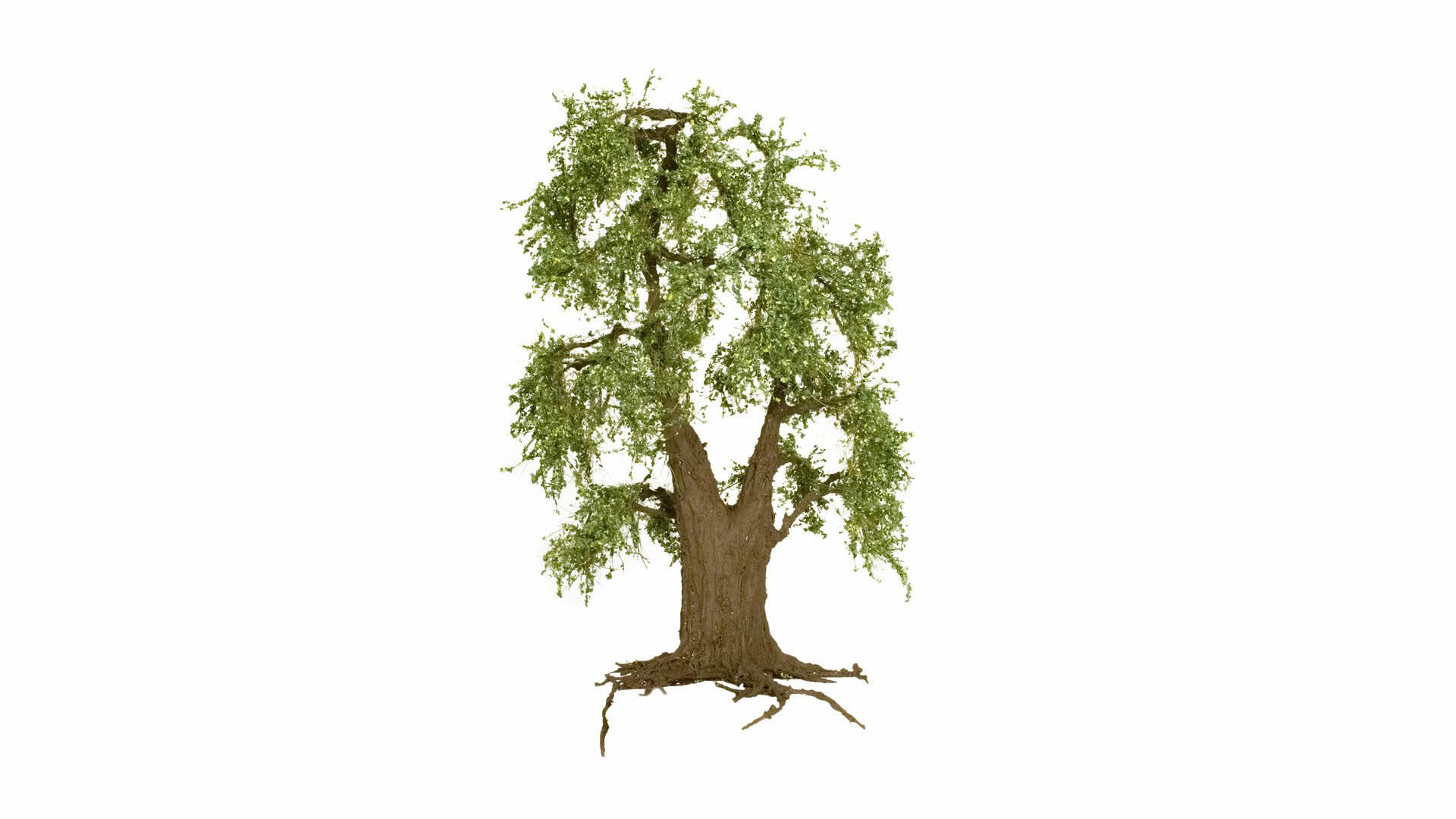 030-60762 - H0 - Vergessener Ort "Stolleneingang"<br>16,5 x 12,2 cm, 8,3 cm hoch, Höhe Draht-Baum "Eiche" 17 cm